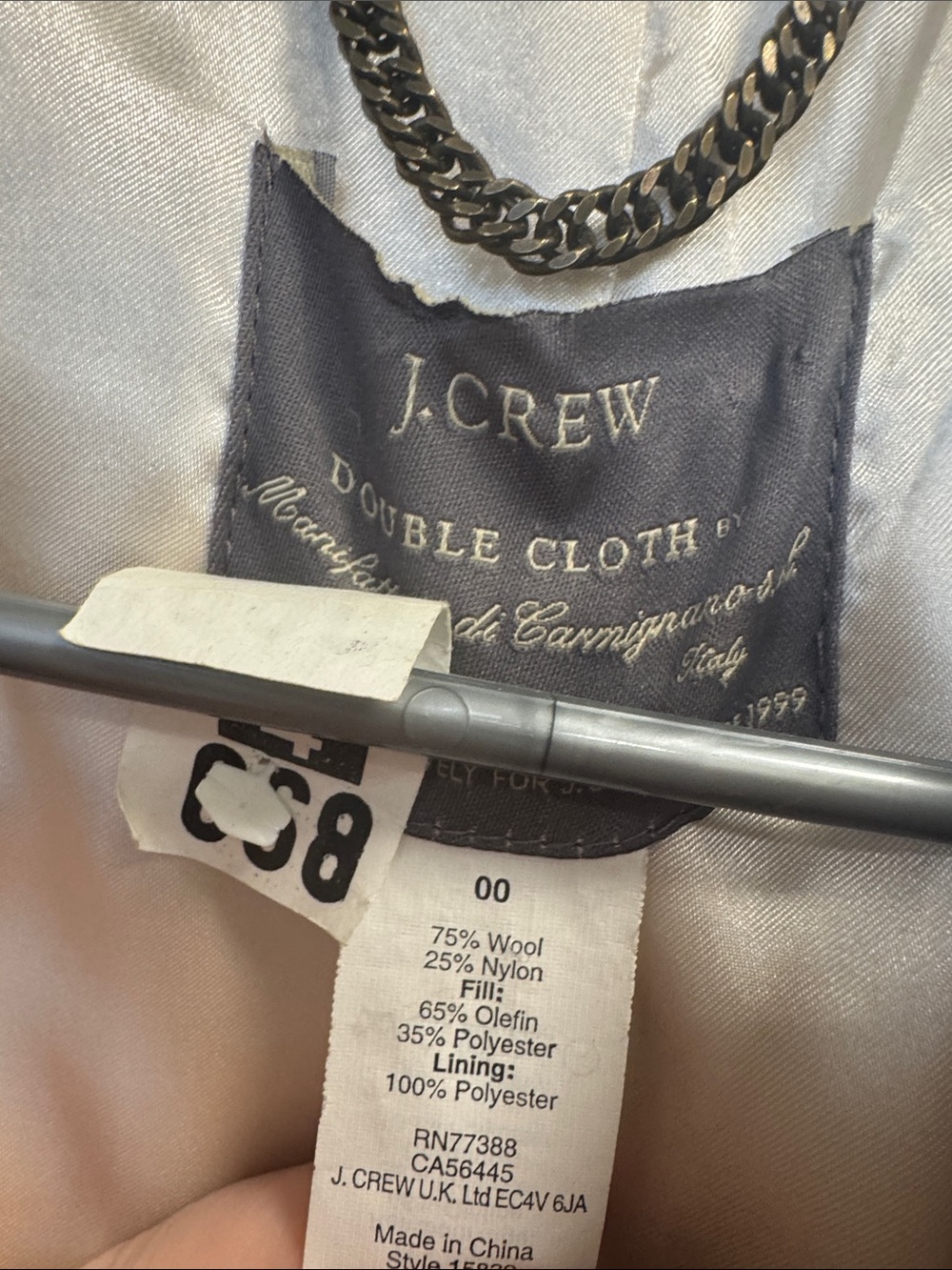 JCREW Italian Double Cloth Wool Lady Day Metro Coat 00 - Picture 7 of 7